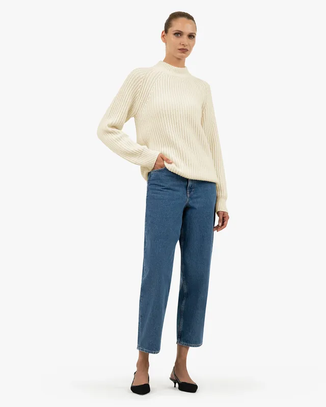Women's Celerina Crew Neck Sweater - White