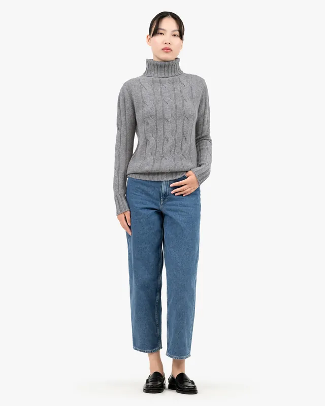 Women's Celerina Turtleneck Sweater - Medium Grey