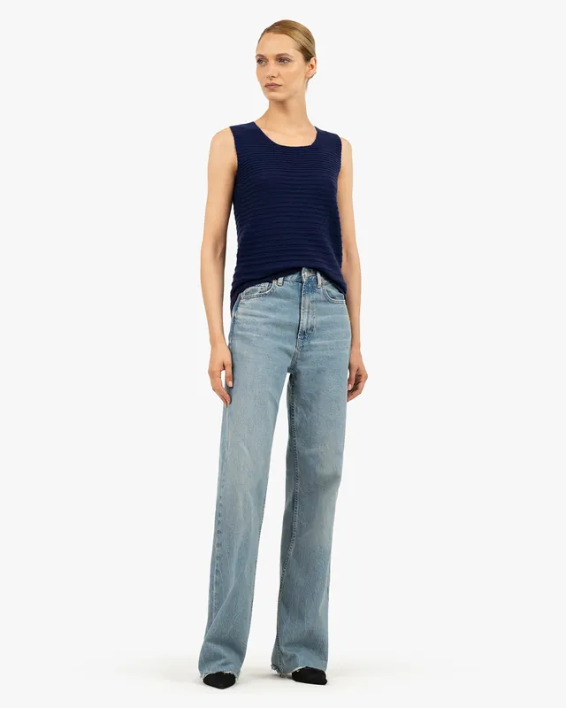 Degradé Ribbed Top - Blue