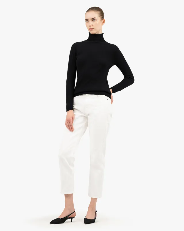 Piuma Mock Neck Sweater - Black