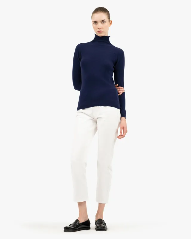 Piuma Mock Neck Sweater - Blue