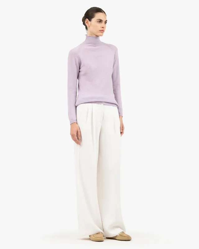 Piuma Mock Neck Sweater - Lilac