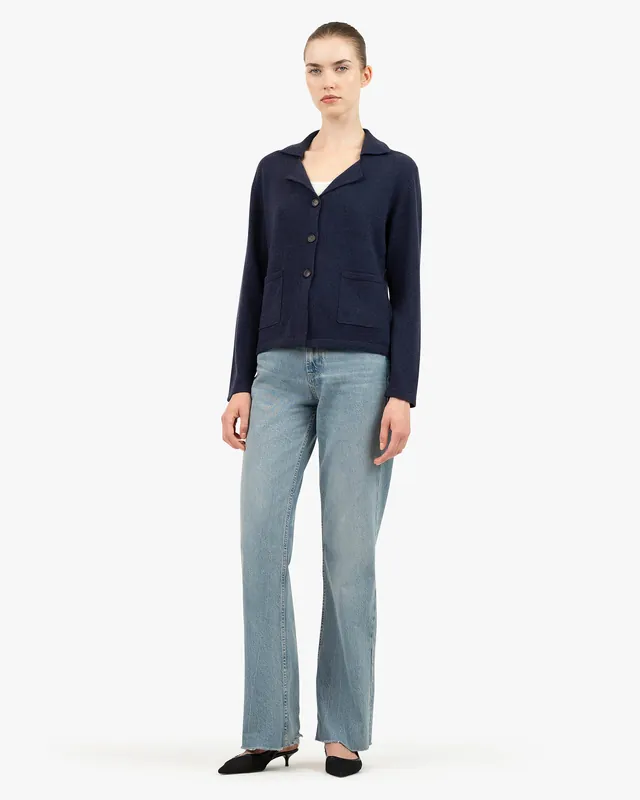 Siena Knit Blazer - Blue