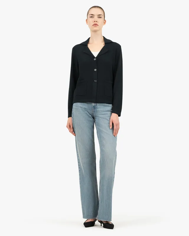 Siena Knit Blazer - Black