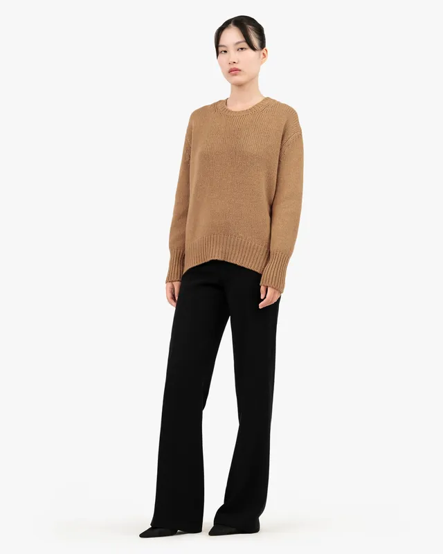 Women's Dalmar Crew Neck Sweater - Camel