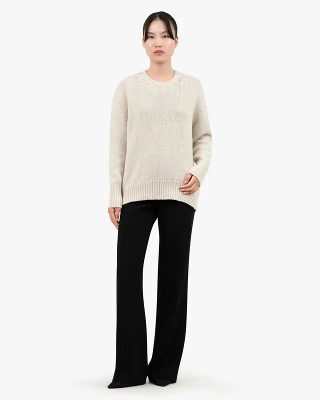 Women's Dalmar Crew Neck Sweater - White