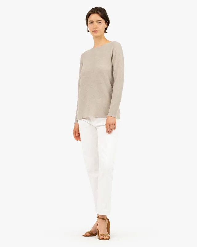 Soffio Boat Neck Sweater - Beige