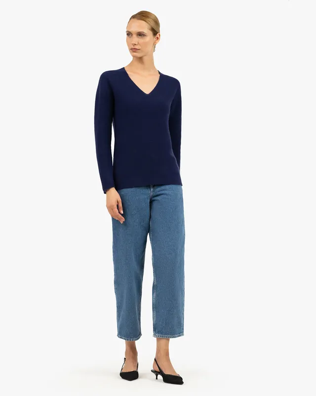 Women's Soffio V-Neck Sweater - Blue