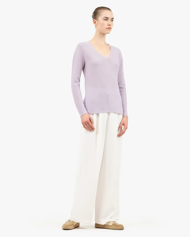 Women's Soffio V-Neck Sweater - Lilac