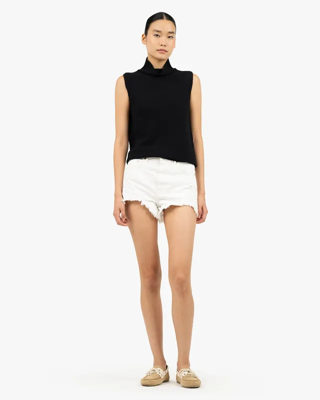 Soffio Mock Neck Top - Black