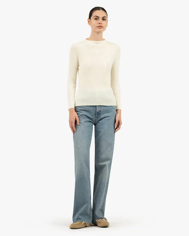Women's Brera Crew Neck Sweater - White