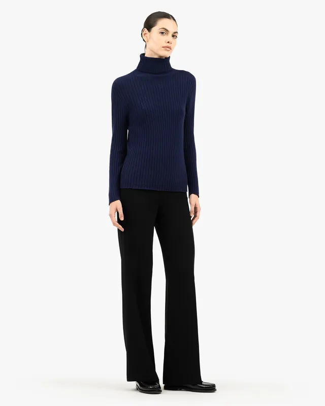 Women's Brera Turtleneck Sweater - Blue