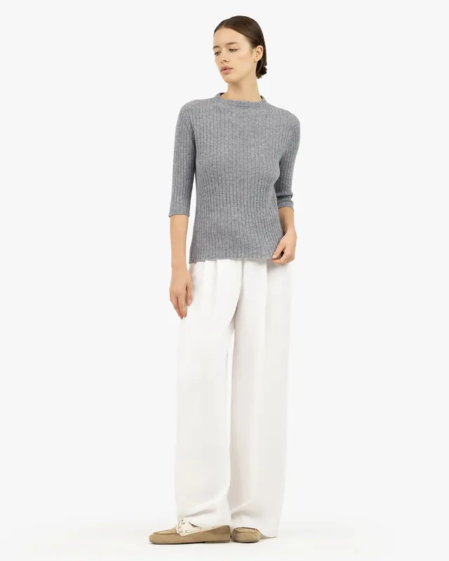 Brera 3/4 Sleeves Sweater - Medium Grey