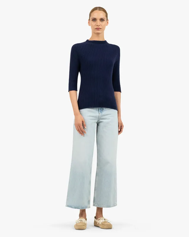 Brera 3/4 Sleeves Sweater - Blue