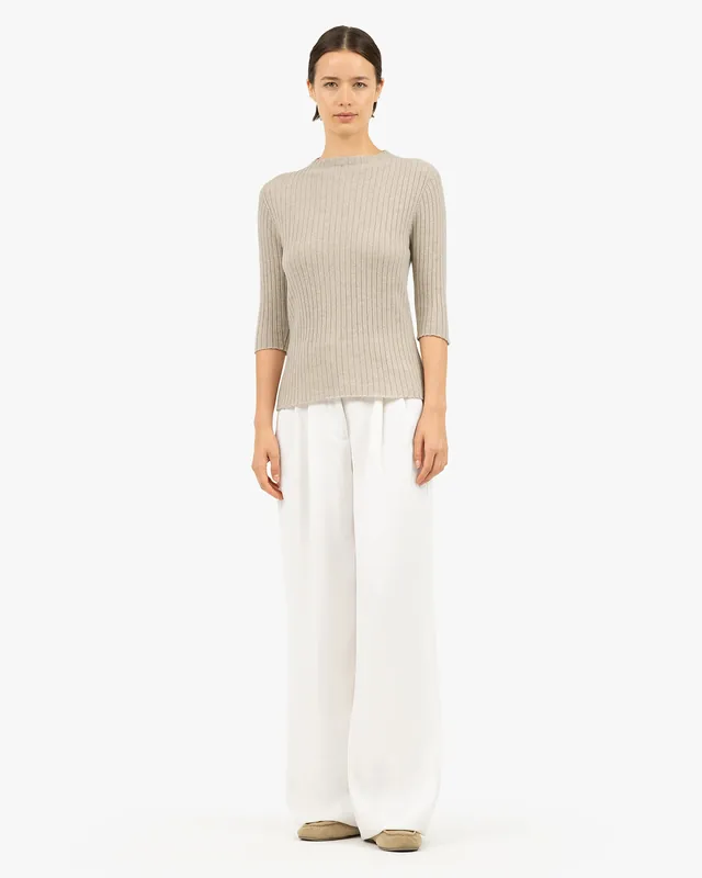 Brera 3/4 Sleeves Sweater - Beige