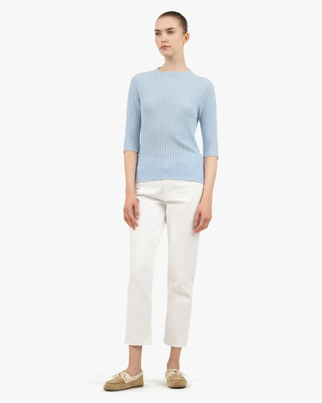 Brera 3/4 Sleeves Sweater - Light Blue
