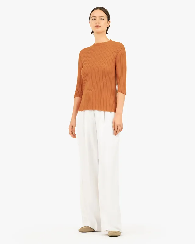 Brera 3/4 Sleeves Sweater - Orange
