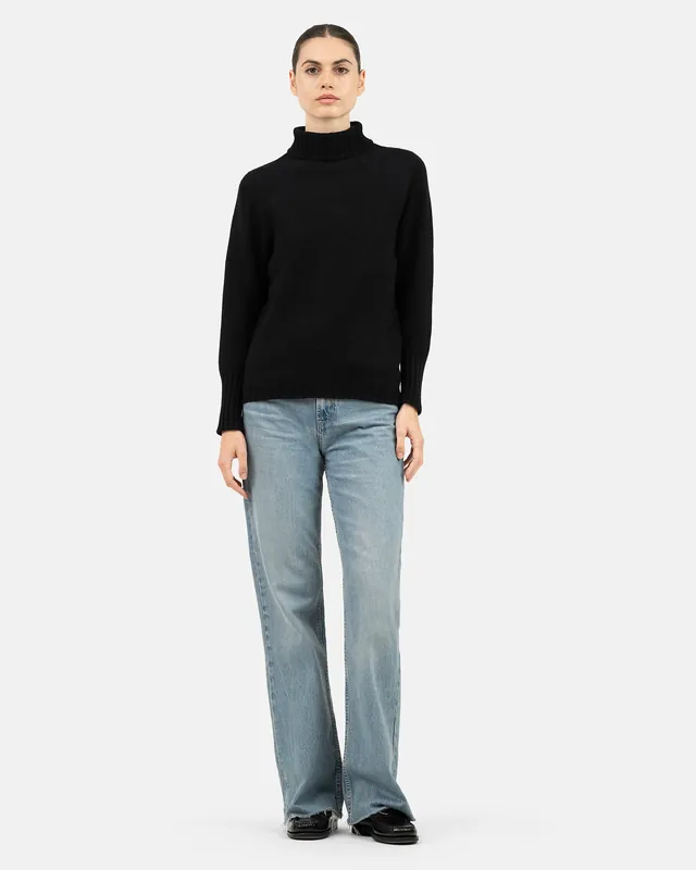 Women's Merano Turtleneck Sweater - Black