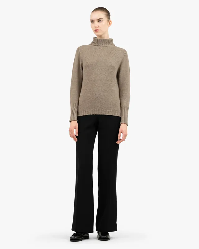 Women's Merano Turtleneck Sweater - Taupe