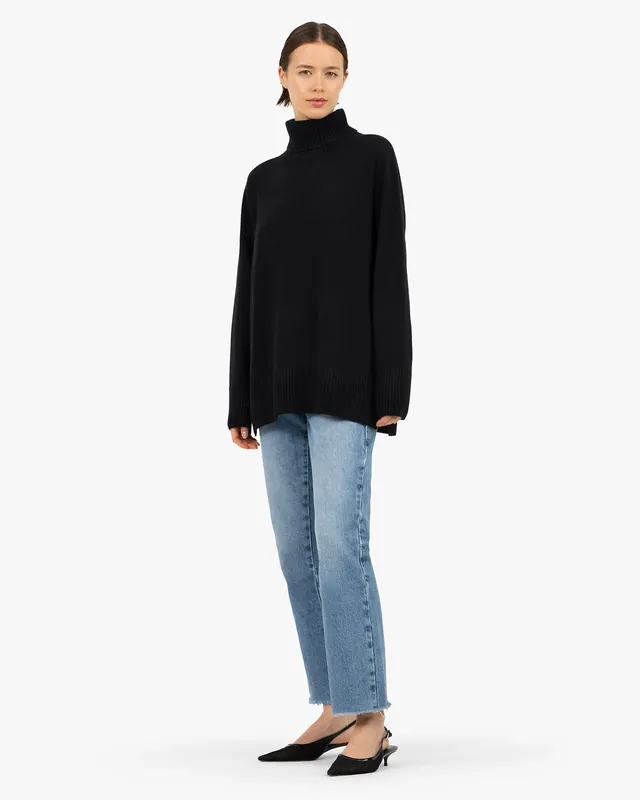 Mosel Maxi Turtleneck Sweater - Black