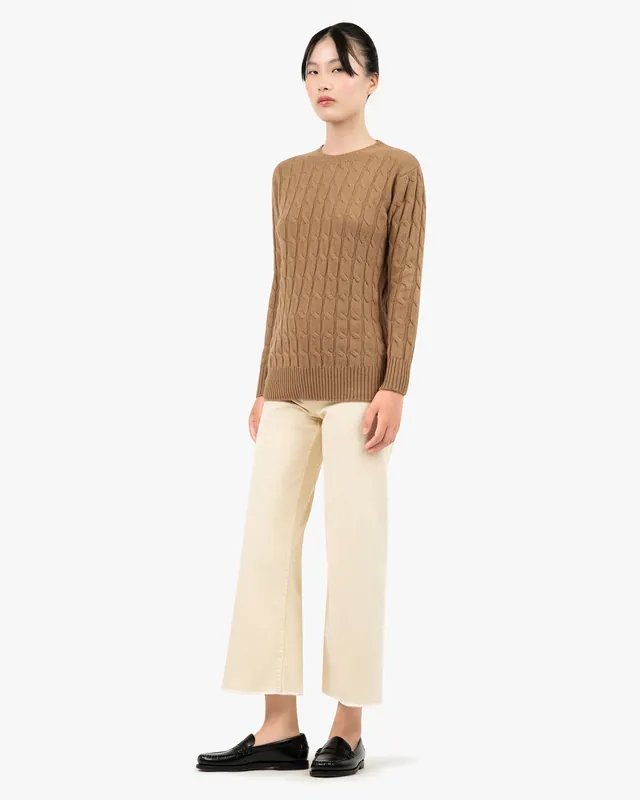 Essential Cable Knit Sweater - Camel