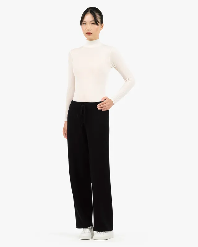Palazzo Sweatpants - Black