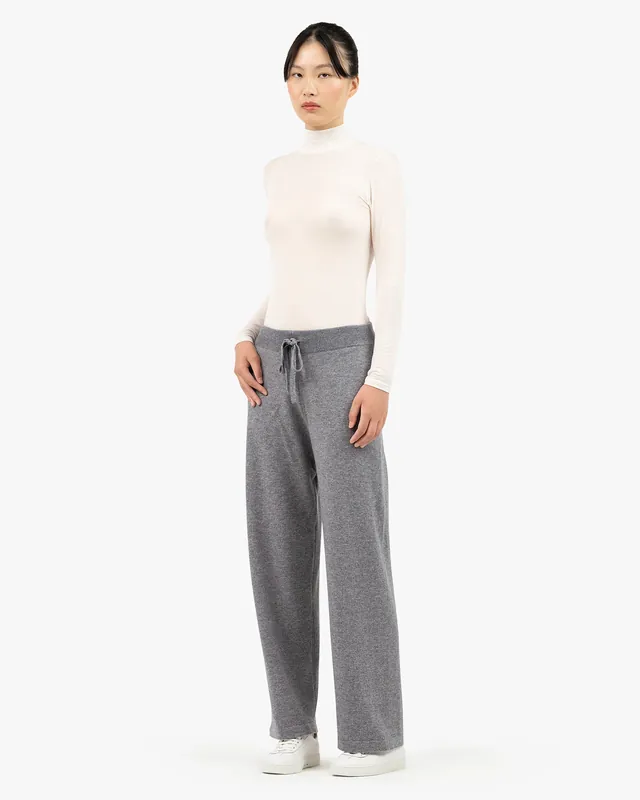 Palazzo Sweatpants - Medium Grey