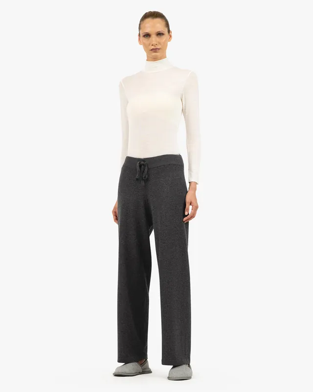 Palazzo Sweatpants - Charcoal