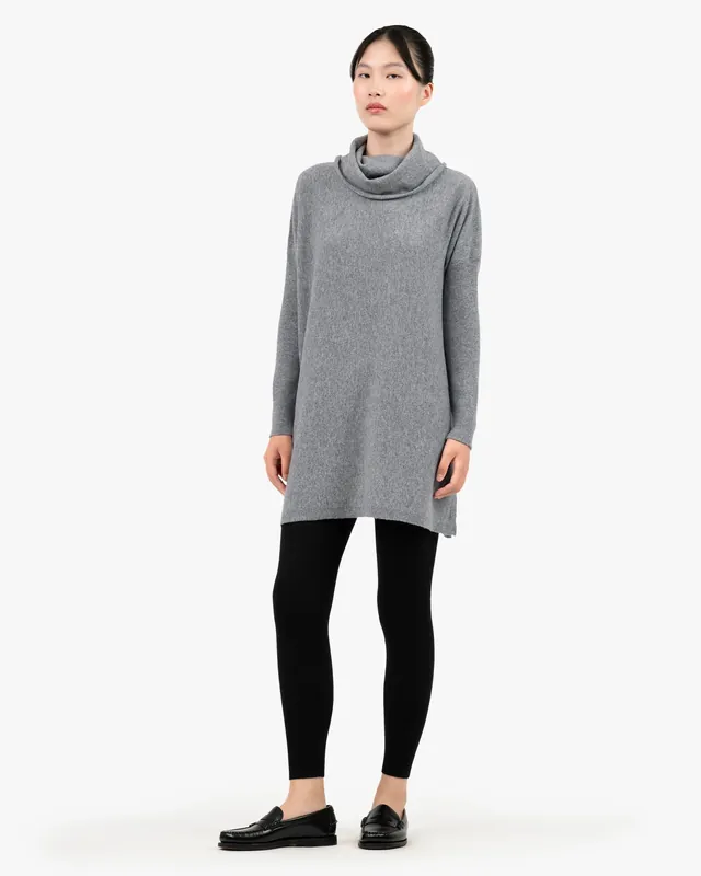 Palazzo Maxi Cowl Neck - Medium Grey