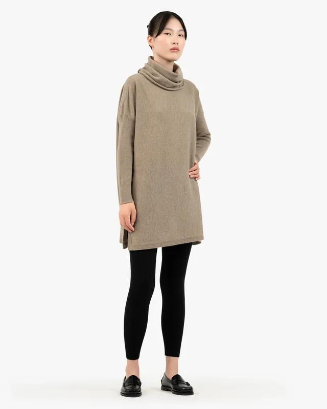Palazzo Maxi Cowl Neck - Taupe