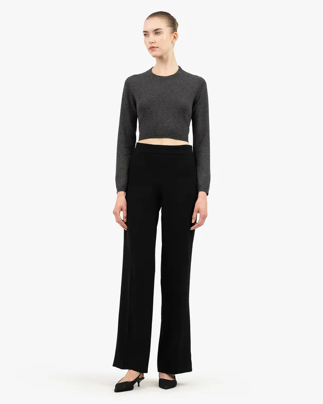 Ostuni Crop Sweater - Charcoal
