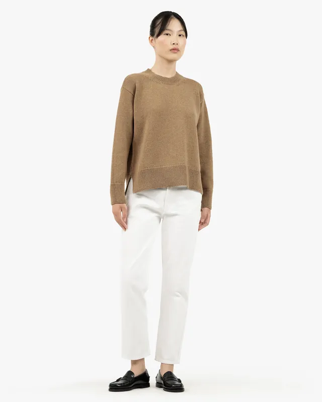 Women's Funes Crew Neck Sweater - Hazelnut