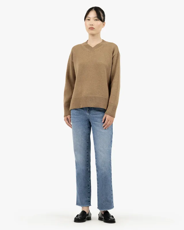 Women's Funes V-Neck Sweater - Hazelnut