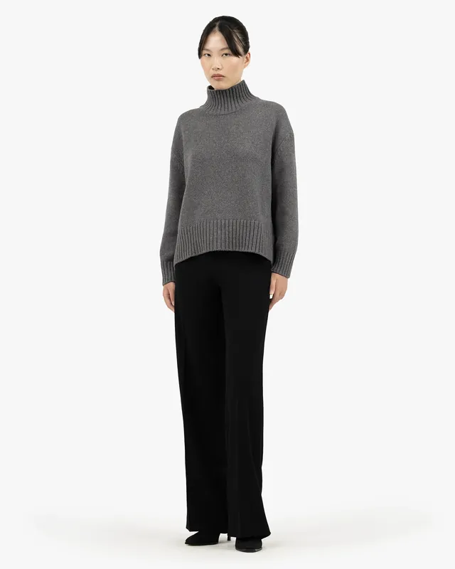 Dolomiti Mock Neck Sweater - Grey