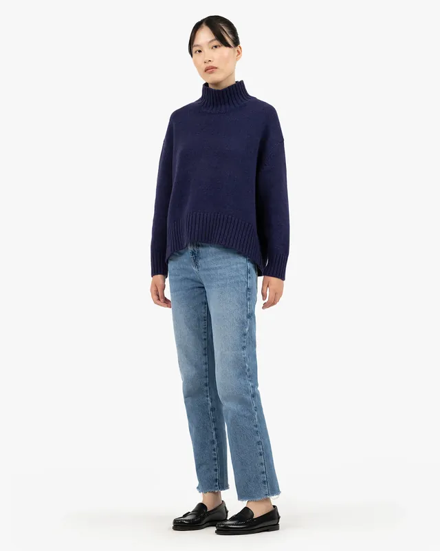 Dolomiti Mock Neck Sweater - Blue