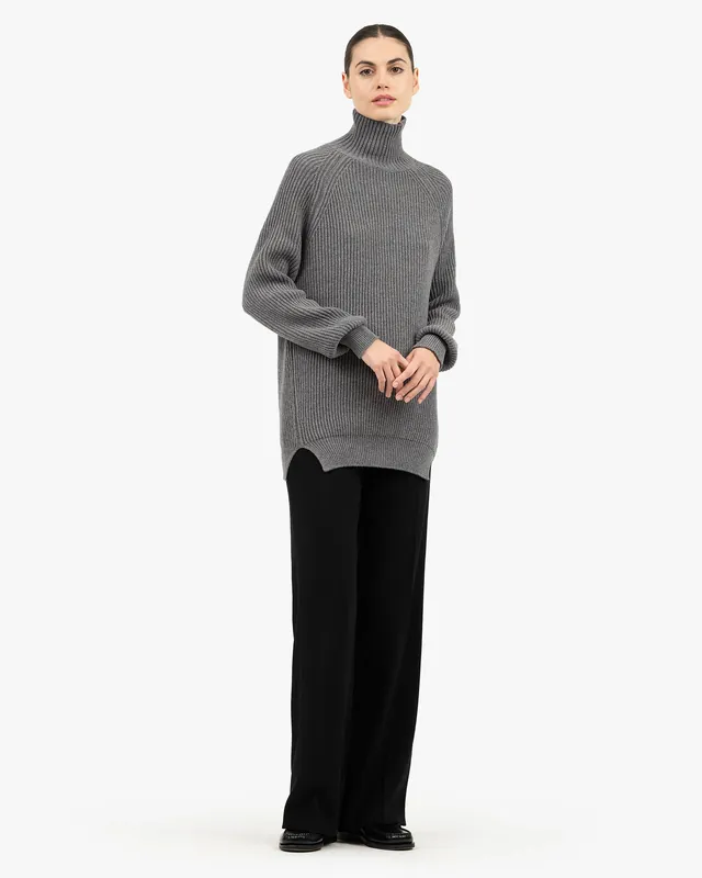 Sorapis Mock Neck Sweater - Grey