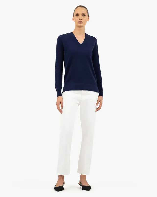 Women's Florenz V-Neck Sweater - Blue