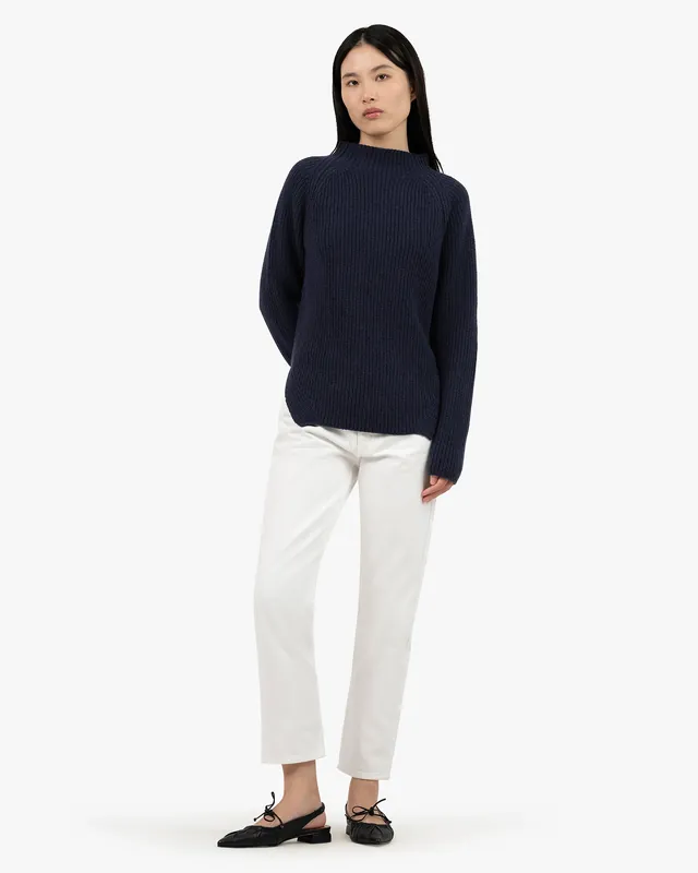 Garisenda Mock Neck Sweater - Blue