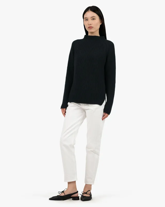 Garisenda Mock Neck Sweater - Black