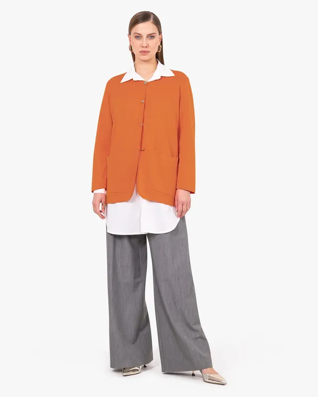 Women's Oasi Knit Jacket - Orange