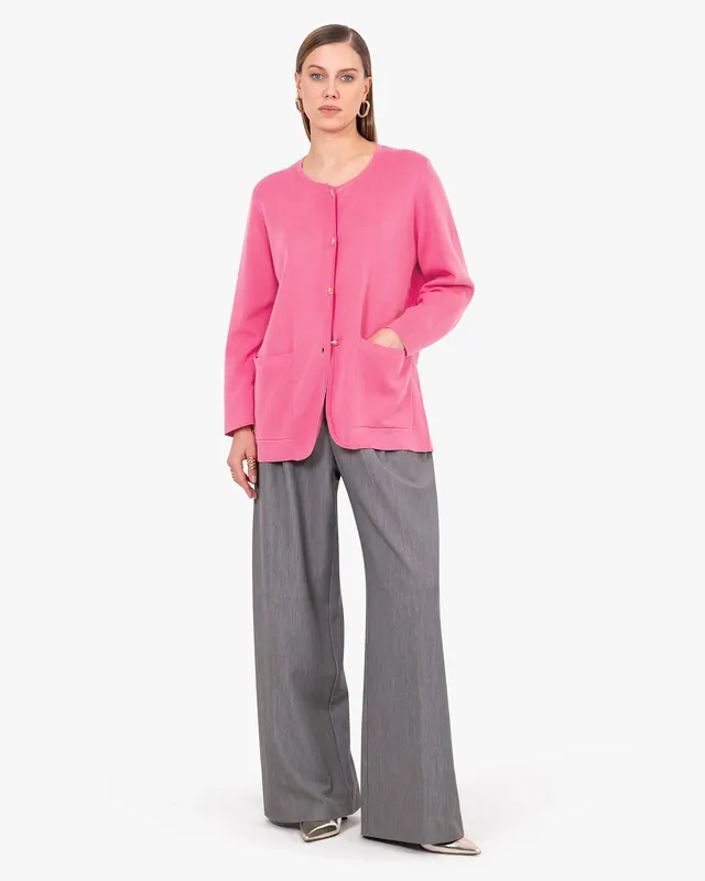 Women's Oasi Knit Jacket - Fuchsia