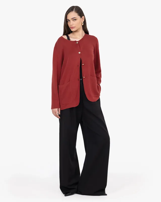 Women's Oasi Knit Jacket - Red