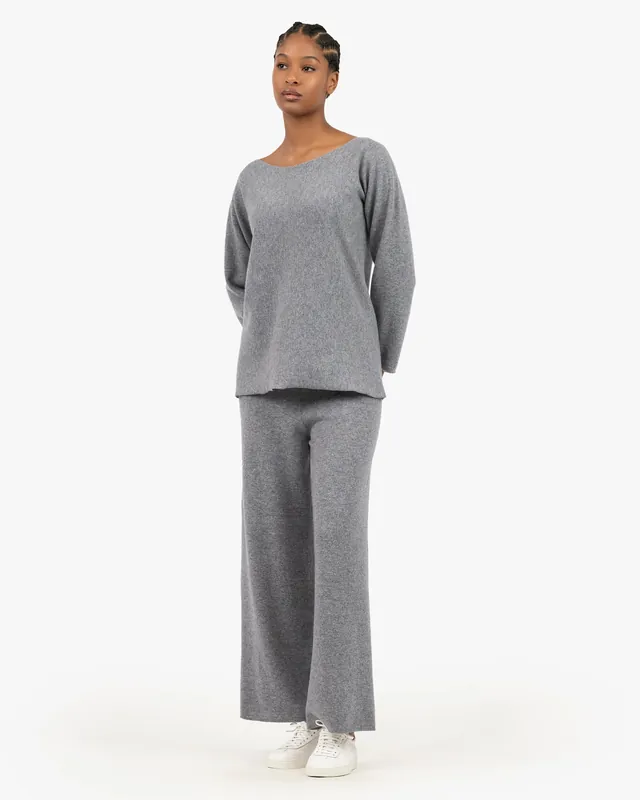Chaillot Boat Neck Sweater - Medium Grey