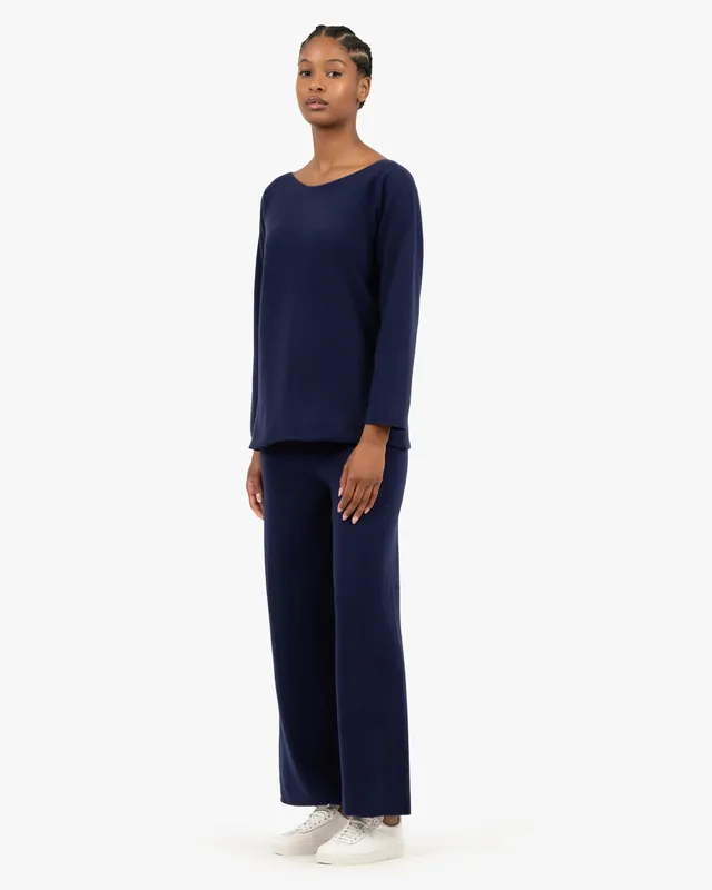 Chaillot Boat Neck Sweater - Blue