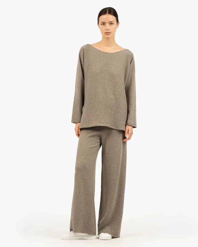 Chaillot Boat Neck Sweater - Taupe