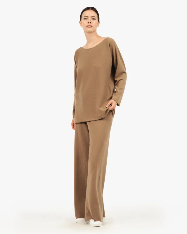 Chaillot Boat Neck Sweater - Camel