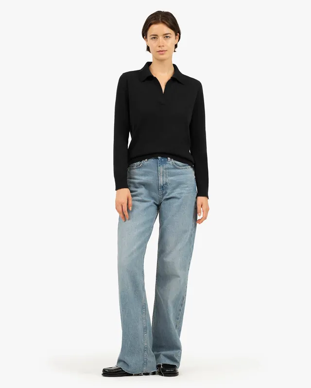 Women's Stresa Polo Sweater - Black