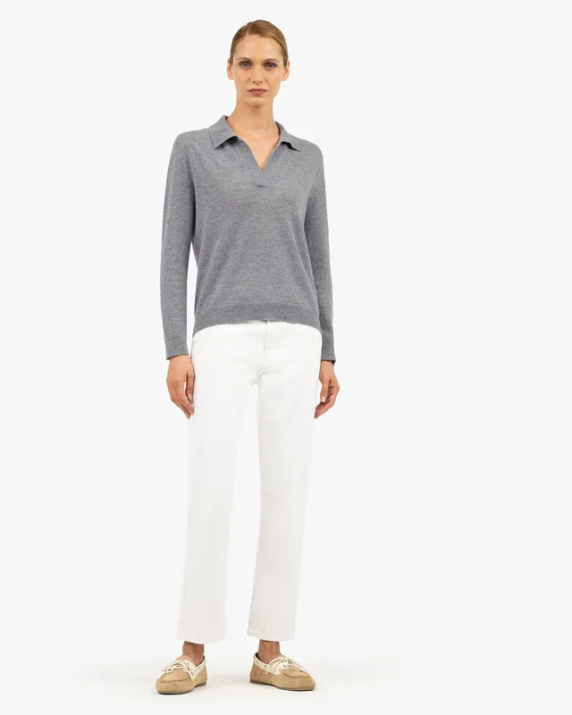 Women's Stresa Polo Sweater - Grey