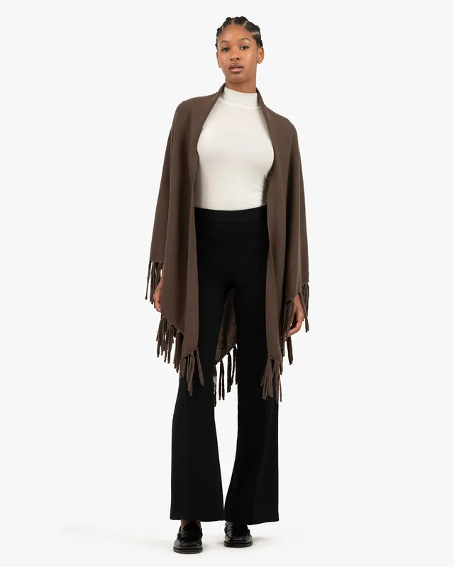 Fringed Wrap - Brown