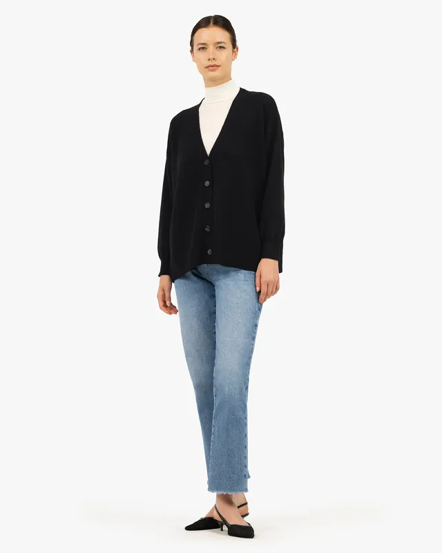 Velia Maxi Cardigan - Black